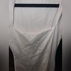 OH POLLY white bodycon dress ribbed